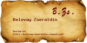 Belovay Zseraldin névjegykártya